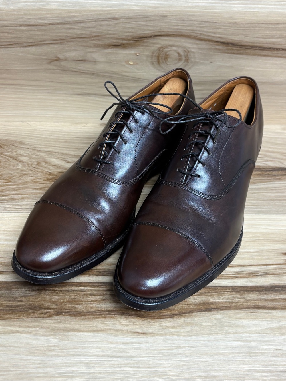 Allen Edmonds Signature Park Avenue cap toe burgundy/brown size 12B